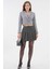 Gri Kruvaze Crop Blazer Ceket 5