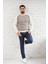 Yarım Balıkçı Desenli Slimfit Yünlü Triko Kazak 1