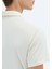Ekru Düz Çevre Dostu Polo Yaka T-Shirt 5