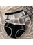 AS037 Siyah Milk Silk Sports Altı Çizgiler Kadınların Üç Pantoları (Yurt Dışından) 2