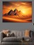 Altın Çöl Piramitleri Dekoratif Kanvas - Mdf Ahşap Tablo 5