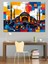 Soyut Camii Kompozisyonu Dekoratif Kanvas - Mdf Ahşap Tablo 3