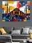 Soyut Camii Kompozisyonu Dekoratif Kanvas - Mdf Ahşap Tablo 4
