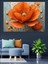 Turuncu Gelincik Çiçeği Dekoratif Kanvas - Mdf Ahşap Tablo 2