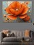 Turuncu Gelincik Çiçeği Dekoratif Kanvas - Mdf Ahşap Tablo 3
