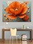 Turuncu Gelincik Çiçeği Dekoratif Kanvas - Mdf Ahşap Tablo 4