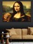 Mona Lisa Hamburgerli Dekoratif Kanvas - Mdf Ahşap Tablo 1