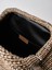 Kadın Çizgili Jüt Hasır Clutch El Çantası 4