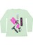 Kız Çocuk Uzun Kollu Tshirt Pullu Harf Baskılı Bisiklet Yaka E9 1