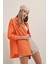 3900 Oversize Uzun Basic Gömlek - Turuncu 4