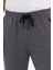 Erkek Antrasit Slim Fit Jogger Cep Nakış Fermuar Detaylı Eşofman Altı 6