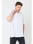 Beyaz Baskılı Basic Erkek Oversize Bisiklet Yaka Kısa Kollu T-Shirt 1