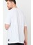 Beyaz Baskılı Basic Erkek Oversize Bisiklet Yaka Kısa Kollu T-Shirt 5