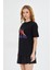 White Fox Kadın Biber Baskılı Bisiklet Yaka T-Shirt 2
