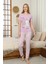 Ayıcık Baskılı Lila Kadın Pijama Takımı 4