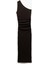 Bürümcük Kumaş Slim Fit Drapeli Midi Tek Omuz Kalem Elbise 1