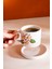Pembe Çiçekli Amore El Yapımı Seramik Double Kahve Fincanı Mug Kupa 3