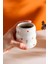 Minimal Çiçekler Amore El Yapımı Seramik Double Kahve Bardağı Mug Kupa 4