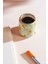 Yeşil Çiçek Amore El Yapımı Seramik Double Kahve Bardağı Mug Kupa 4