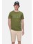 Culver Haki Bisiklet Yaka Baskılı Erkek Tshirt 1