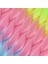 Afrika Örgülük Ombreli Sentetik Saç 100 gr - Neon Sarı / Pembe / Açık Mavi 2