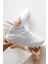Allyup Kadın Triko Sneaker Bağcıklı Çorap Bileklik Detaylı Spor Ayakkabı 017 4