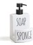 Beyaz Porselen Sıvı Sabunluk Soap Sponge 1