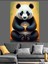 Panda Çayı Dekoratif Kanvas - Mdf Ahşap Tablo 3