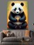 Panda Çayı Dekoratif Kanvas - Mdf Ahşap Tablo 4