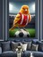 Futbol Kanaryası Dekoratif Kanvas - Mdf Ahşap Tablo 1