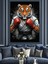 Boksör Kaplan Dekoratif Kanvas - Mdf Ahşap Tablo 3