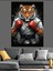 Boksör Kaplan Dekoratif Kanvas - Mdf Ahşap Tablo 4