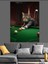 Bilardo Oynayan Kedi Dekoratif Kanvas - Mdf Ahşap Tablo 3