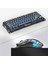 Mercury K1 Lite+M2 Kablosuz Rgb Işıklı Mekanik Q Gaming Klavye ve Optik Mouse Seti, Şeffaf Siyah 5