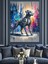 Fütüristik Metal Köpek Dekoratif Kanvas - Mdf Ahşap Tablo 2