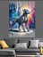 Fütüristik Metal Köpek Dekoratif Kanvas - Mdf Ahşap Tablo 3