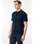 Erkek Polo Yaka Merserize T-Shirt K.lacivert 3