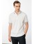 Erkek Polo Yaka Merserize T-Shirt Beyaz 1