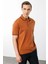 Erkek Polo Yaka Merserize T-Shirt Kiremit 2