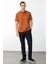 Erkek Polo Yaka Merserize T-Shirt Kiremit 5