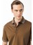 Erkek Polo Yaka Merserize T-Shirt Kahve 4