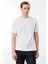 Erkek Sıfır Yaka Pamuklu T-Shirt Beyaz 2