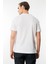 Erkek Sıfır Yaka Pamuklu T-Shirt Beyaz 4