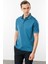 Erkek Polo Yaka Merserize T-Shirt Petrol 2
