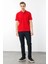 Erkek Polo Yaka Pike Merserize T-Shirt A.kırmızı 4
