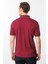 Erkek Polo Yaka Yakası ve Kolu Triko T-Shirt Bordo 4