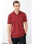 Erkek Fermuarlı Jakarlı T-Shirt Bordo 2