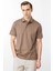 Erkek Polo Yaka Merserize T-Shirt A.kahve 1