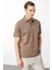 Erkek Polo Yaka Merserize T-Shirt A.kahve 2