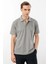 Erkek Polo Yaka Pike Merserize T-Shirt Gri Melanj 2